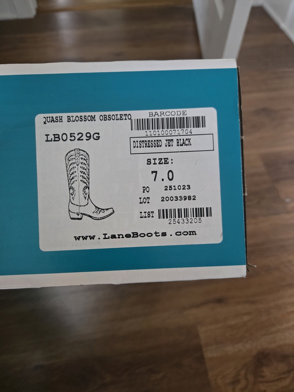 LANE Black Leather Western Knee-High Boot - Picture 3 of 6